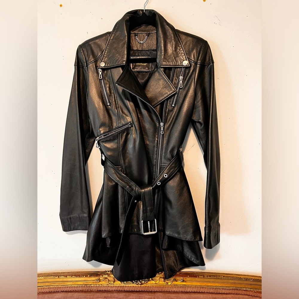 🔥🔥🔥Sacha Pacha Leather Hi-Lo Moto  Jacket🔥🔥🔥